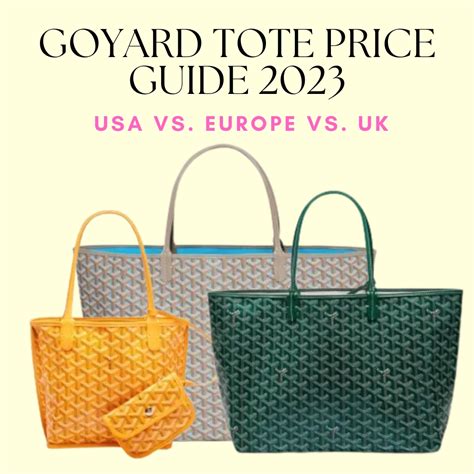 goyard bag euro price|goyard bag price 2022 dollars.